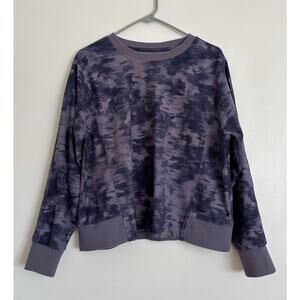 Purple Athleta Farallon Print Crewneck Sweatshirt L
